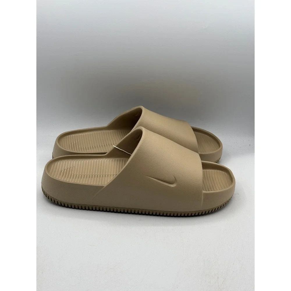 Nike Calm Slide Shoes Men Size 13 Khaki Tan Casual Sandal FD4116-201